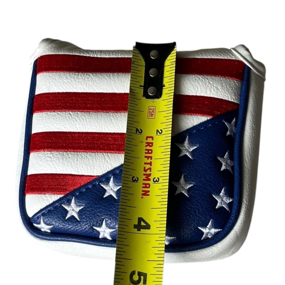 American Flag USA Mallet Putter Golf Club Head Cover Headcover Magnetic Golfing - Picture 10 of 10